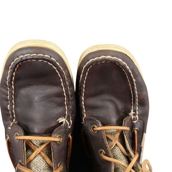 Sperry Shoes Womens 7.5 Boots Hikerfish Lace Up Moc Toe Leather Top Sider Brown - Picture 10 of 15
